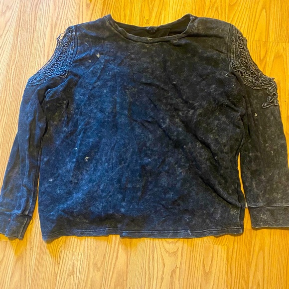POL charcoal color long sleeve with back open sz L - Picture 1 of 4